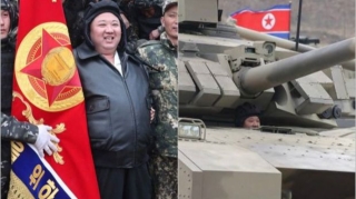 Kim Çen In ordunun ən yeni tankını özü sınaqdan keçirdi - FOTO 