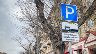 Bakıda 1400 manat dəyərində parklanma lövhələri  oğurlanıb
