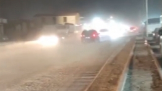 Saray yolunda təmir gedir; nişan yox, tozdan göz-gözü görmür - ŞİKAYƏT - VİDEO 