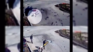 Dəhşət saçan qəza:  Avtomobillər tanınmaz hala düşsə də, xəsarət alan olmadı   - VİDEO