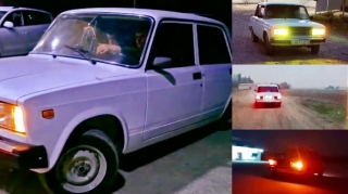 “VAZ”ın konstruksiyasına müdaxilə edib qaranlıqda təhlükə saçan sürücü - 90-FJ-213  - VİDEO