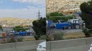 В Баку перевернулся грузовик 