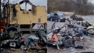 Borodyankaya gedən yoldan qorxunc kadrlar - VİDEO 