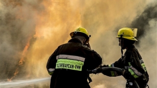 На трассе Баку - Губа вспыхнул пожар - ВИДЕО - ОБНОВЛЕННЫЙ