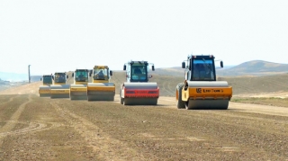 Horadiz-Cəbrayıl-Zəngilan-Ağbənd yolunun tikintisi sürətlə davam etdirilir - FOTO