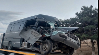 Şəmkirdə mikroavtobus qəza törədib, xəsarət alanlar var - FOTO 