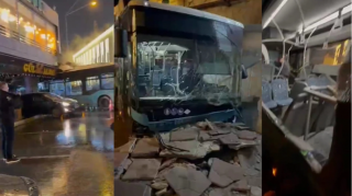 Bakıda qəza törədib obyektə çırpılan avtobusla bağlı AÇIQLAMA  - VİDEO - YENİLƏNİB