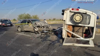 Ermənistanda qəza olub - Yaralananlar var 