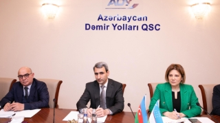 ADY sədri Özbəkistanın nəqliyyat sahəsi üzrə nümayəndə heyətini qəbul edib - FOTO