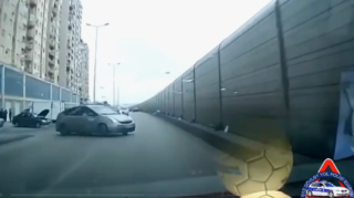 Bakıda qəza törədərək qaçan “Toyota Prius”un sürücüsü saxlanılıb  - VİDEO