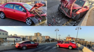 Bakıda avtomobillər toqquşdu: Tıxac yarandı  - FOTO