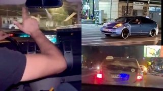 “Prius”la “sağ-sol” edən sürücü qəzadan son anda qurtuldu - VİDEO