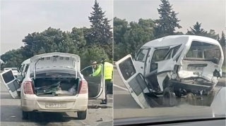 В Баку на Аэропортовском шоссе произошло ДТП — ВИДЕО 