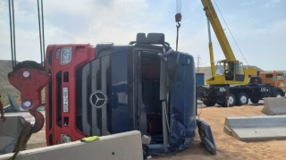 Yük maşını aşdı,  Bakı-Qazax yolunun bir hissəsi bağlandı - FOTO - VİDEO 