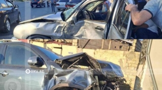 Masazırda “Mercedes"lə “KİA” toqquşdu