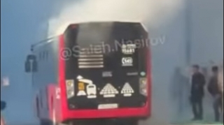 Bakıda "BakuBus" avtobusu YANIB? - RƏSMİ  - VİDEO - YENİLƏNİB