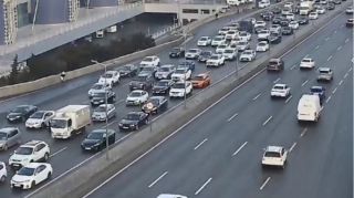 Bakının bir sıra yollarında tıxac yarandı 