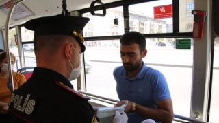 Bakı polisi maskasızlara qarşı reyd keçirdi  - FOTO
