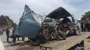 Azərbaycanda dəhşətli yol qəzası baş verdi, Maşınlar parçalandı, 8 nəfər öldü - FOTO