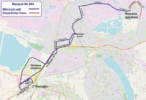 4 marşrut xəttinin hərəkəti dəyişdirildi - SXEM