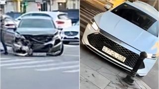 Qadın sürücülər yolayrıcında qəza törətdilər   - VİDEO