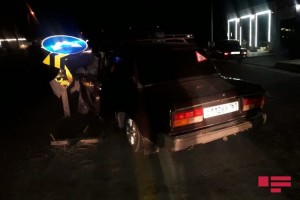 Goranboyda baş verən qəzada 2 nəfər xəsarət alıb - FOTO