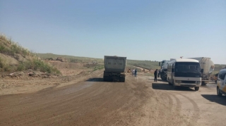 Bərdə-Ağdam avtomobil yolunun tikintisi davam etdirilir  - FOTO