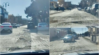 Bakıxanovda “qiyamət çuxurları”:  Yol sürücülərə maddi ziyan vurur  - VİDEO