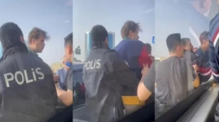 Məşhur aktyor avtobus sürücüsünü döydü - VİDEO 