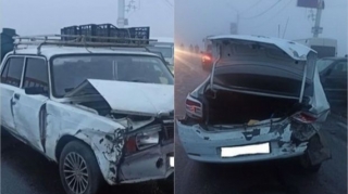 İrəvanda körpüdə 27 avtomobil toqquşdu; geriyə bu mənzərə qaldı - FOTO   - VİDEO