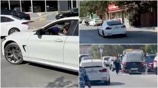 Yasamalda “sağ-sol” edən sürücü maşını piyadaların üzərinə sürdü    - VİDEO