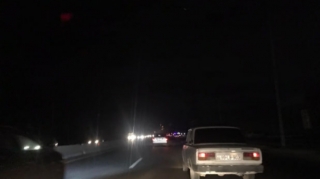 Bakı-Sumqayıt yolu qaranlığa qərq oldu  - VİDEO