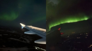 Pilot səmada sərnişinlərə “qütb parıltısı”nı göstərdi - FOTO 