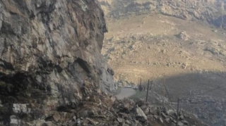 Uçqun baş verən yolda hərəkət bərpa edildi - YENİLƏNİB   - FOTO