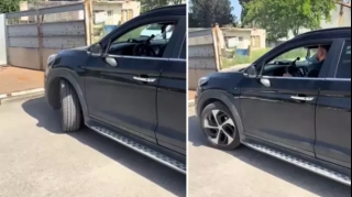 Evakuatora pul verməmək üçün avtomobilini yük maşını ilə daşıdı - VİDEO 