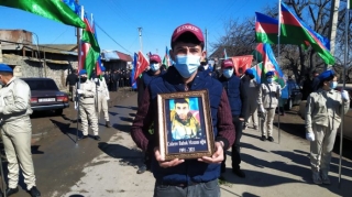 Şəhid hərbçi Samuxda dəfn olunub