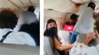 Braziliyada uçuş zamanı təyyarənin qapısı açıldı - VİDEO 