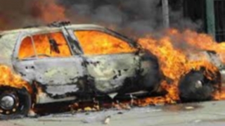 Qaraj və içərisində "Toyota" yanıb - Sabunçuda 