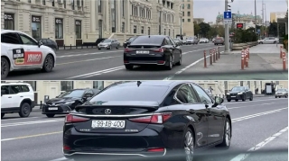 В Баку водитель нарушил правила и припарковался на автобусной полосе – 99-AB-400 – ФОТО 