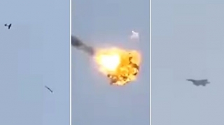 F15  qırıcısının kamikadze dronu vurma anı   - VİDEO