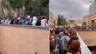 BDU-nun qarşısından yenidən tələbə sıxlığı yaşandı - VİDEO 