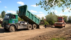 İmişlidə çökən yol yenidən qurulur - FOTO + VİDEO