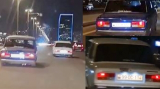 Bakının gecə "avtoşları":  Maşının qabağı "göydə"...  - FOTO - VİDEO
