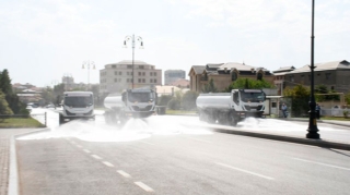 Bu gün Bakının 544 küçəsi yuyulub  - FOTO - YENİLƏNİB