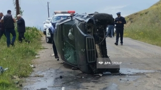 В Шахбузе перевернулся автомобиль:  пострадали четыре подростка - ФОТО