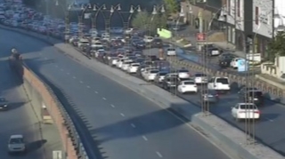 Bakının bir sıra yollarında tıxac müşahidə edilir  - FOTO