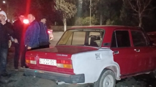 Gəncədə minik avtomobilləri toqquşub - FOTOLAR 