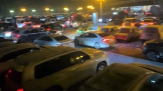 Şahdağ Turizim Kompleksində tıxac yarandı; hərəkət çətinləşdi - VİDEO 