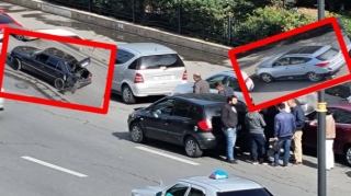 Bakıda qəza:  "Hyundai" 2 avtomobilə ziyan vurdu - FOTOLAR 