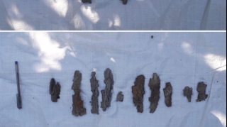 Ermənilərin Dondar Quşçuya atdıqları partlamış top mərmisinin qalıqları tapılıb - FOTO 